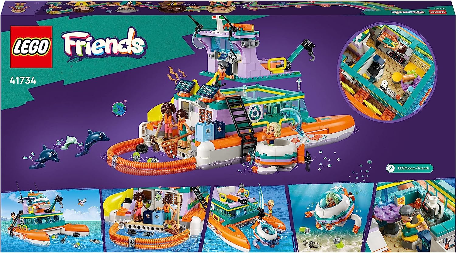 Конструктор LEGO 41734 Friends: Lifeboat, 717 части, 4 минифигурки ...